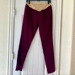Motherhood Maternity Maroon Skinny Jeans/Jeggings